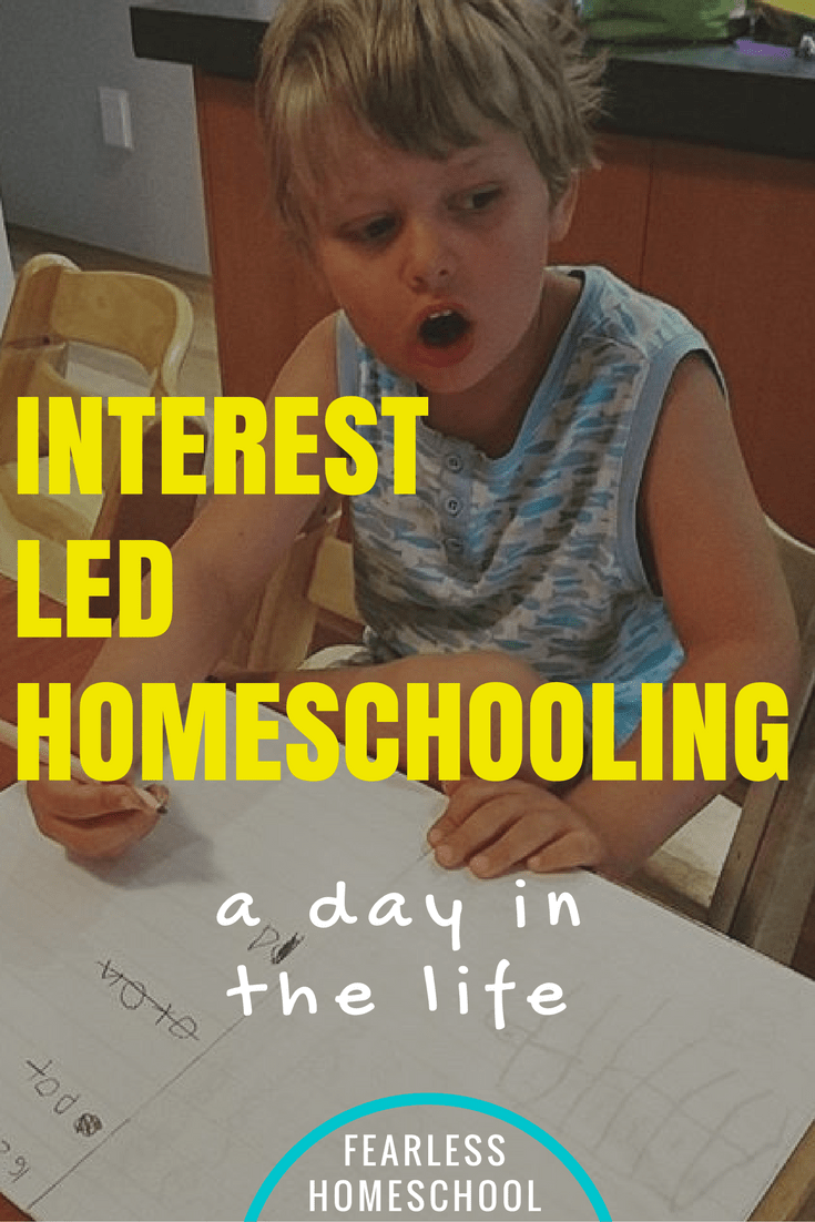 An interest-led, Reggio-inspired homeschooling day in the life featured on Fearless Homeschool