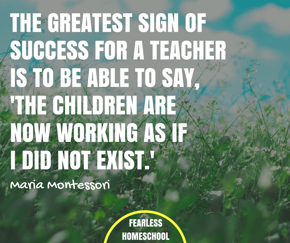 The greatest sign of success for a teacher... is to be able to say, 'The children are now working as if I did not exist. Read more at: https://www.brainyquote.com/quotes/authors/m/maria_montessori.html