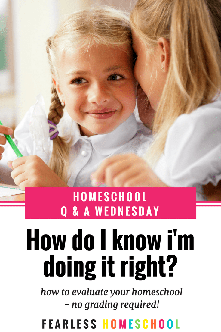 Homeschooling Wednesday Q & A - How do I know i'm doing it right?